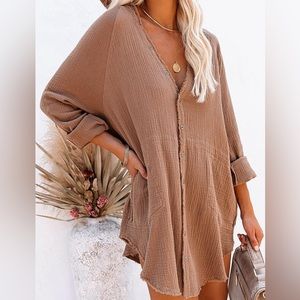 Button down tunic (shirt/dress)
